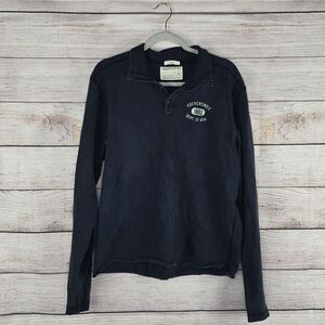 Vintage Abercrombie and Fitch A&F Long Sleeve Logo Polo XL